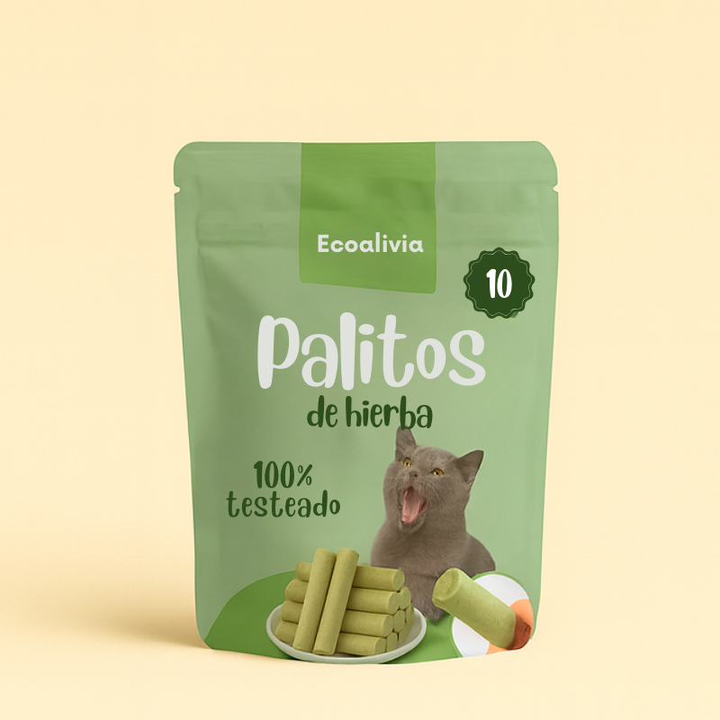 Palitos masticables de hierba